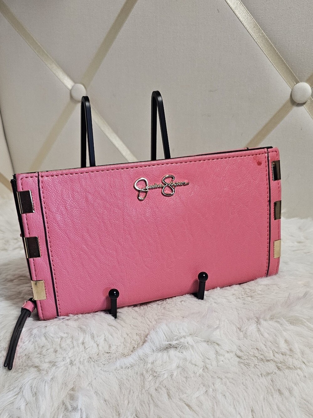 Jessica Simpson Pink Leather Wristlet Wallet